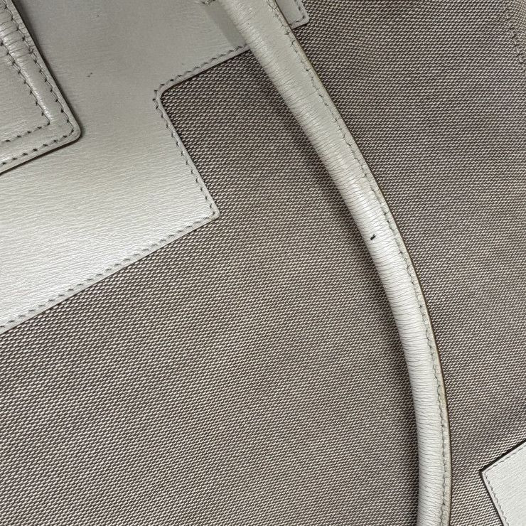 Gucci Handbag G Logo Tote Bag 002 1109 001998 Beige Canvas And Leather Women