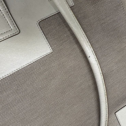 Gucci Handbag G Logo Tote Bag 002 1109 001998 Beige Canvas And Leather Women