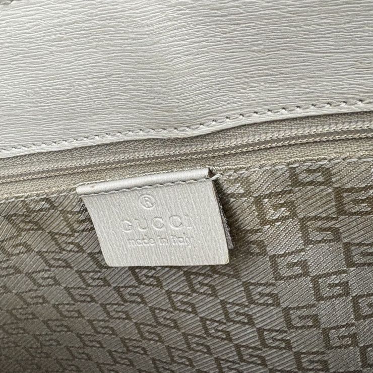 Gucci Handbag G Logo Tote Bag 002 1109 001998 Beige Canvas And Leather Women