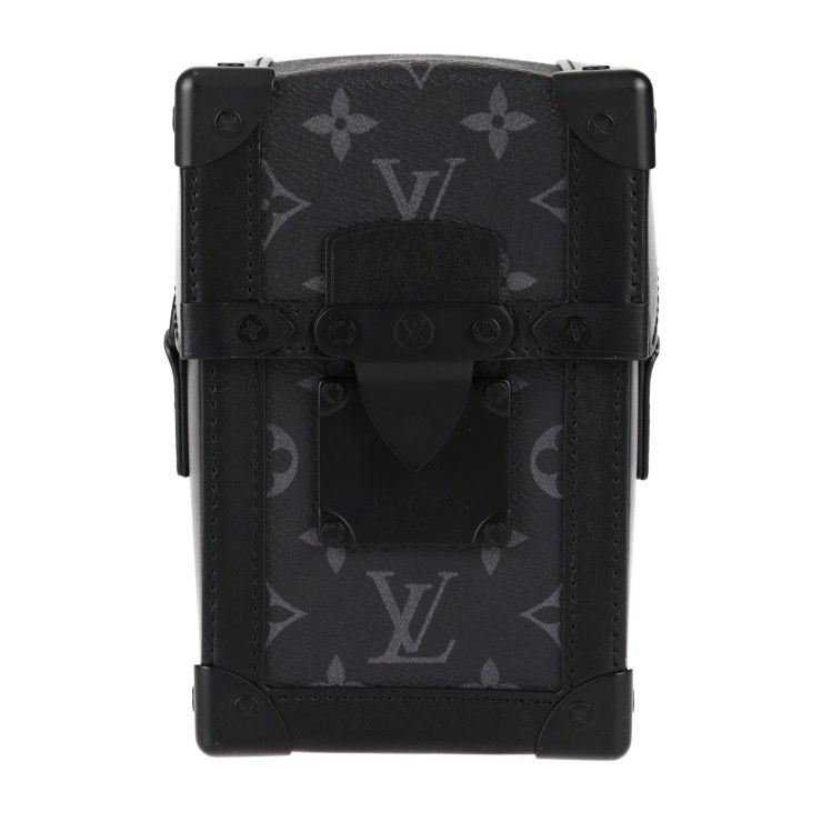 Louis Vuitton Vertical Trunk Wearable Wallet Shoulder Bag M82077 Leather Black