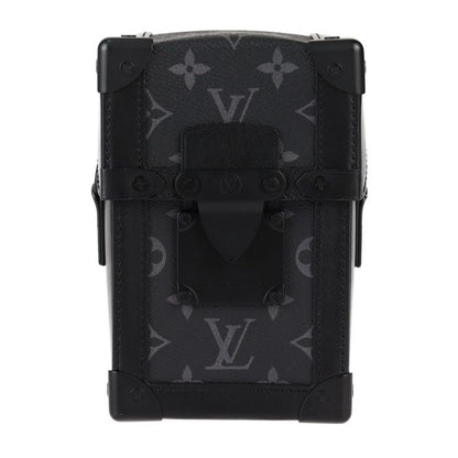 Louis Vuitton Vertical Trunk Wearable Wallet Shoulder Bag M82077 Leather Black
