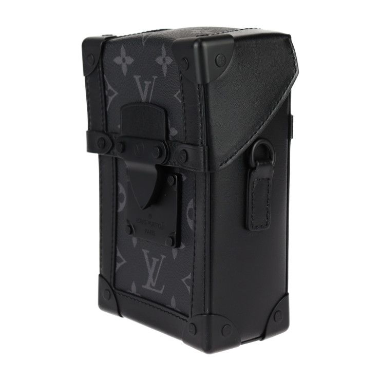 Louis Vuitton Vertical Trunk Wearable Wallet Shoulder Bag M82077 Leather Black