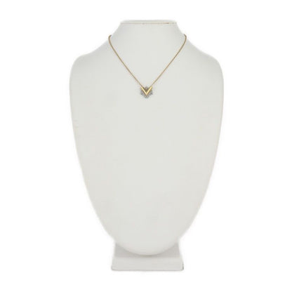 Louis Vuitton Collier Glory V Necklace M00366 Metal Rhinestone Gold Silver Viton