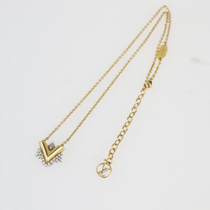 Louis Vuitton Collier Glory V Necklace M00366 Metal Rhinestone Gold Silver Viton