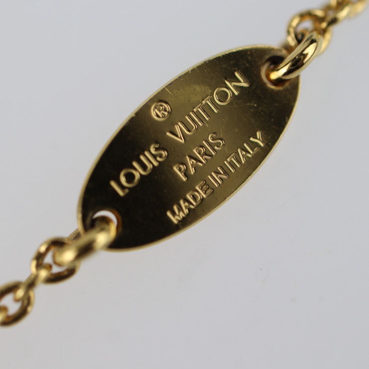 Louis Vuitton Collier Glory V Necklace M00366 Metal Rhinestone Gold Silver Viton