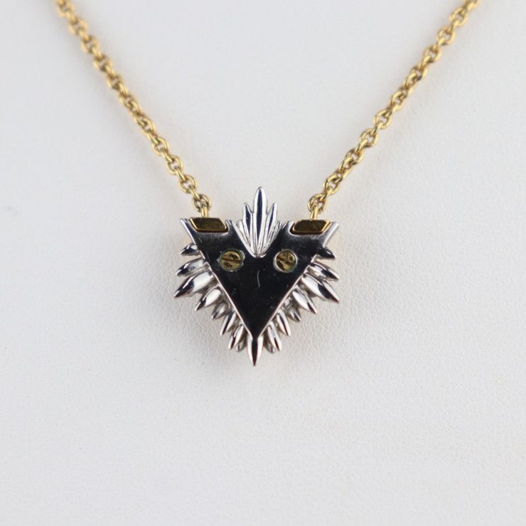 Louis Vuitton Collier Glory V Necklace M00366 Metal Rhinestone Gold Silver Viton