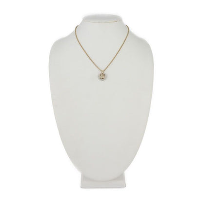 Louis Vuittone By Night Necklace M00759 Metal Rhinestone Gold LV Circle Pendant