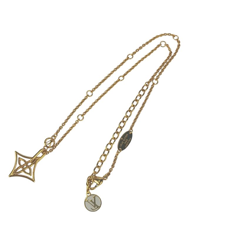Louis Vuitton Necklace Collier LV Twiggy Pointed Flower M00980 Gold Metal Women