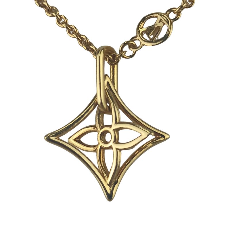 Louis Vuitton Necklace Collier LV Twiggy Pointed Flower M00980 Gold Metal Women