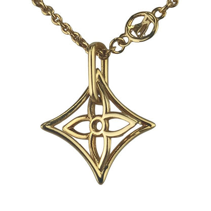 Louis Vuitton Necklace Collier LV Twiggy Pointed Flower M00980 Gold Metal Women