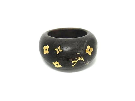 Louis Vuitton Ring Burg Sylvania M65935 Brown Gold Wood Women