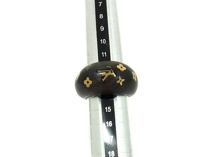 Louis Vuitton Ring Burg Sylvania M65935 Brown Gold Wood Women