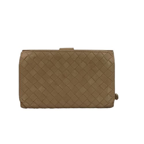 Bottega Veneta Wallet Intrecciato Fold Wallet 121060 Beige Leather Unisex