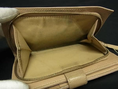 Bottega Veneta Wallet Intrecciato Fold Wallet 121060 Beige Leather Unisex