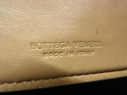 Bottega Veneta Wallet Intrecciato Fold Wallet 121060 Beige Leather Unisex