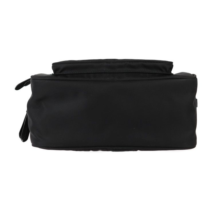 Prada Crossbody Bag Shoulder Bag 1bh107 Nylon Leather Black 2WAY Pouch Logo