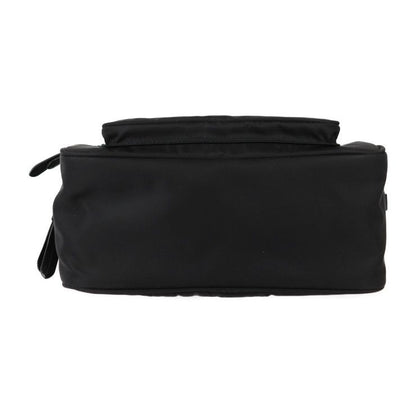 Prada Crossbody Bag Shoulder Bag 1bh107 Nylon Leather Black 2WAY Pouch Logo