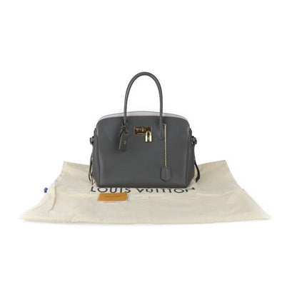 Louis Vuitton Mila MM Handbag M55317 Taurillon Leather Etan Grayish Gold