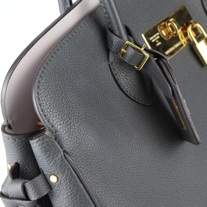 Louis Vuitton Mila MM Handbag M55317 Taurillon Leather Etan Grayish Gold