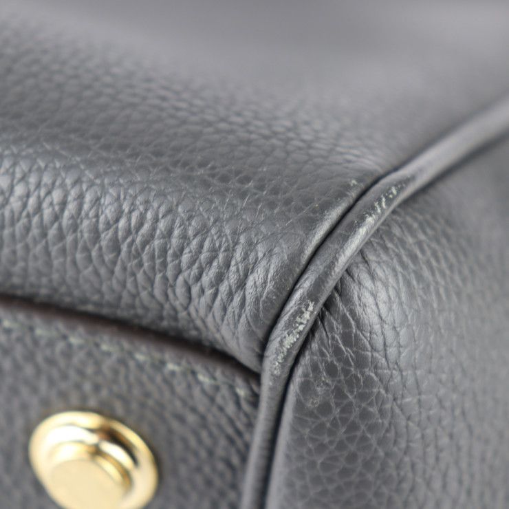 Louis Vuitton Mila MM Handbag M55317 Taurillon Leather Etan Grayish Gold