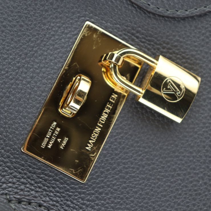 Louis Vuitton Mila MM Handbag M55317 Taurillon Leather Etan Grayish Gold
