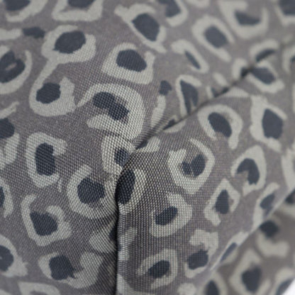 Gucci Shopping Bag Tote Bag 341739 Canvas Leather Grayish Black Leopard Pattern