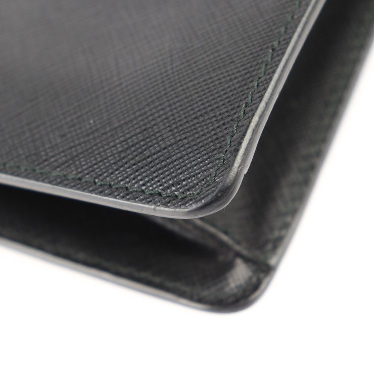 Prada Travel Pouch Second Bag 2vf056 Saffiano Leather Black Silver Hardware