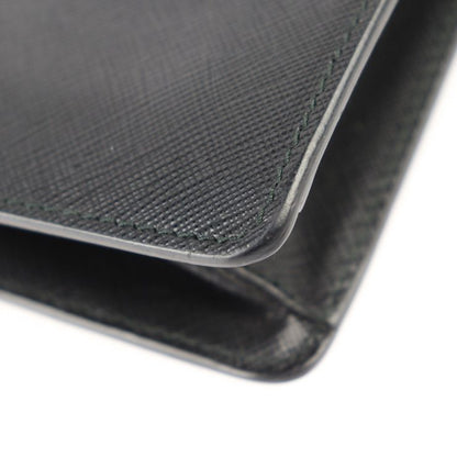 Prada Travel Pouch Second Bag 2vf056 Saffiano Leather Black Silver Hardware