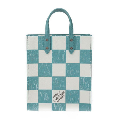Louis Vuitton Sac Pla XS Shoulder Bag N60495 Leather Turquoise White Silver