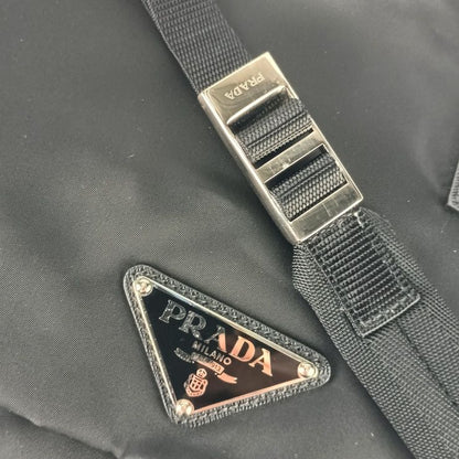 Prada Shoulder Bag Messenger Bag 2vd013 Black Nylon Leather Unisex Flap