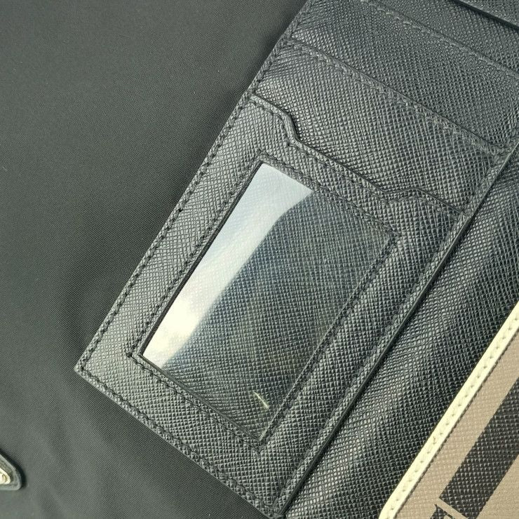 Prada Shoulder Bag Messenger Bag 2vd013 Black Nylon Leather Unisex Flap