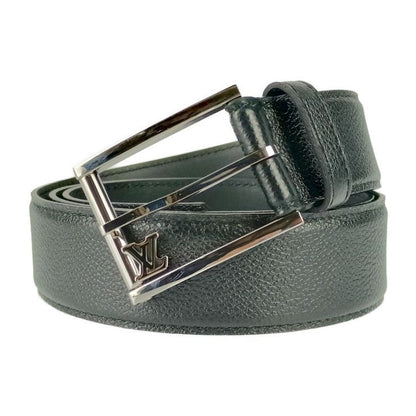 Louis Vuitton Saint Germain 35mm (1.38in) Belt M8355s Black Leather Men #100 40