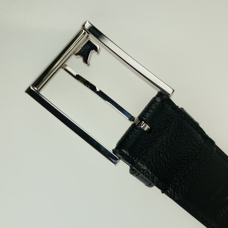 Louis Vuitton Saint Germain 35mm (1.38in) Belt M8355s Black Leather Men #100 40