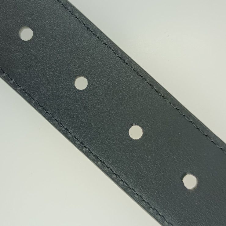 Louis Vuitton Saint Germain 35mm (1.38in) Belt M8355s Black Leather Men #100 40