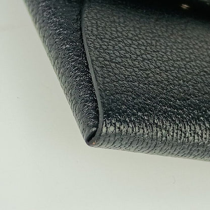 New Old Unused Hermes Bastia Coin Case - Black Chevre Unisex Silver Hardware
