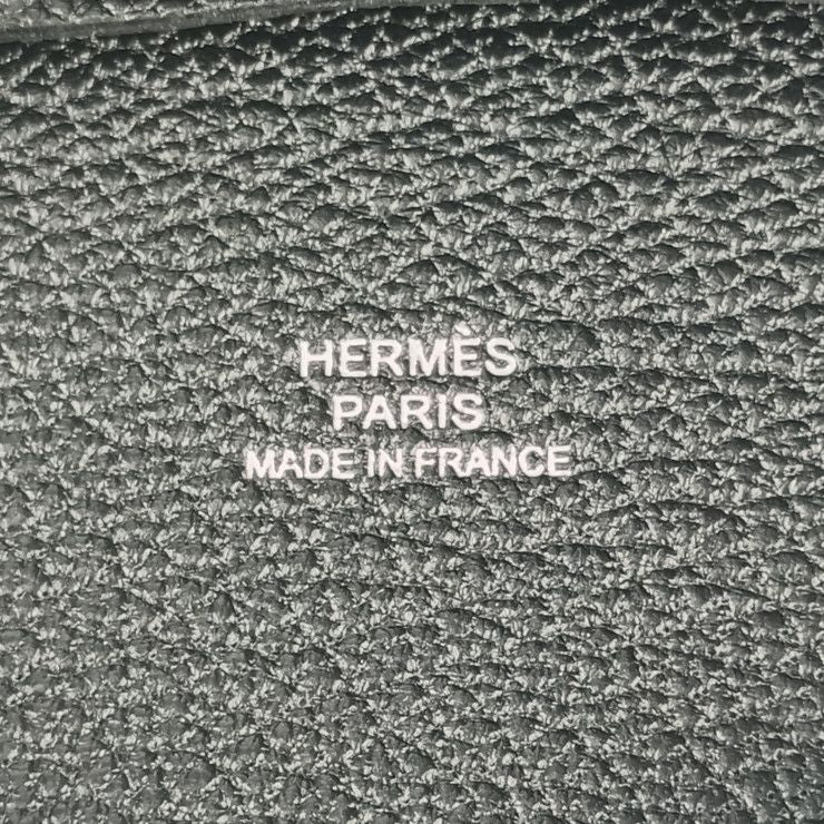 New Old Unused Hermes Bastia Coin Case - Black Chevre Unisex Silver Hardware