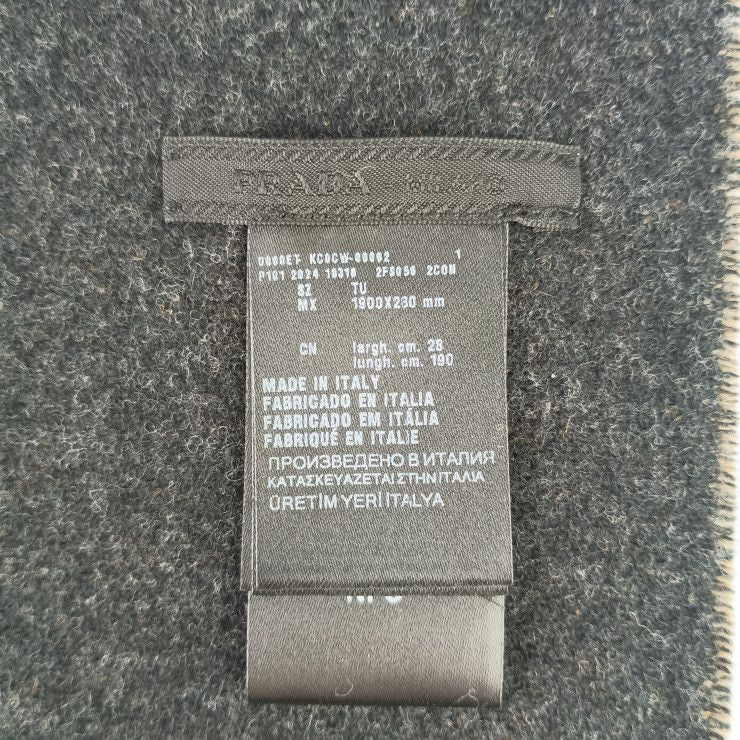 Unused Prada Scarf Double Symbole Double Symbol Scarf 2fs056 Antracite Grey