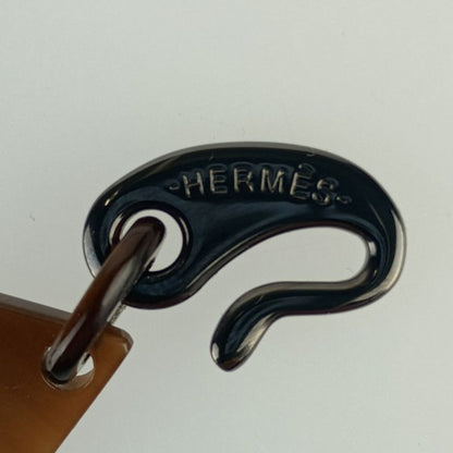 Hermes DEVA Necklace - Brown Bordeaux Buffalo Horn Ladies
