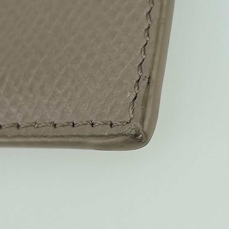 Celine Card Case Plain Card Holder 10b703bel.10bl Gray Grained Calfskin Unisex