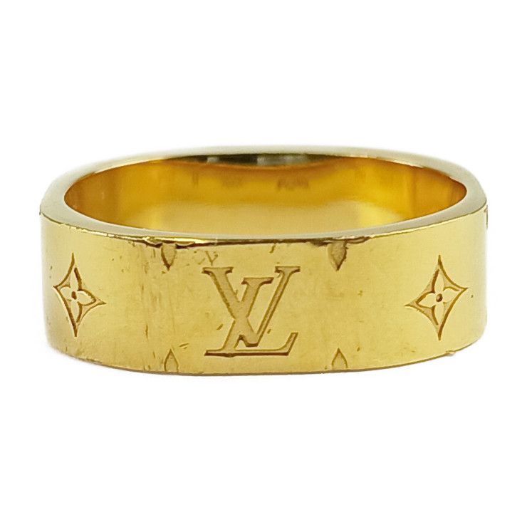 Louis Vuitton Ring Burg Nanogram M00211 Gold Silver Metal Lacquer Rhinestone