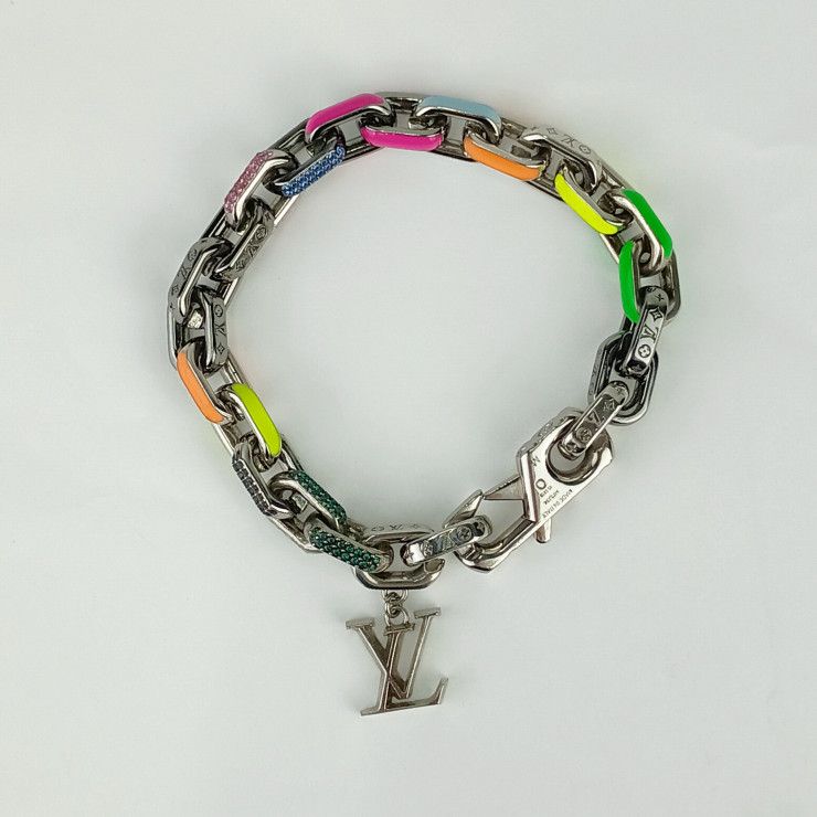 Louis Vuitton Bracelet Paradise Chain Mp3334 Multicolor Metal Lacquer Rhinestone