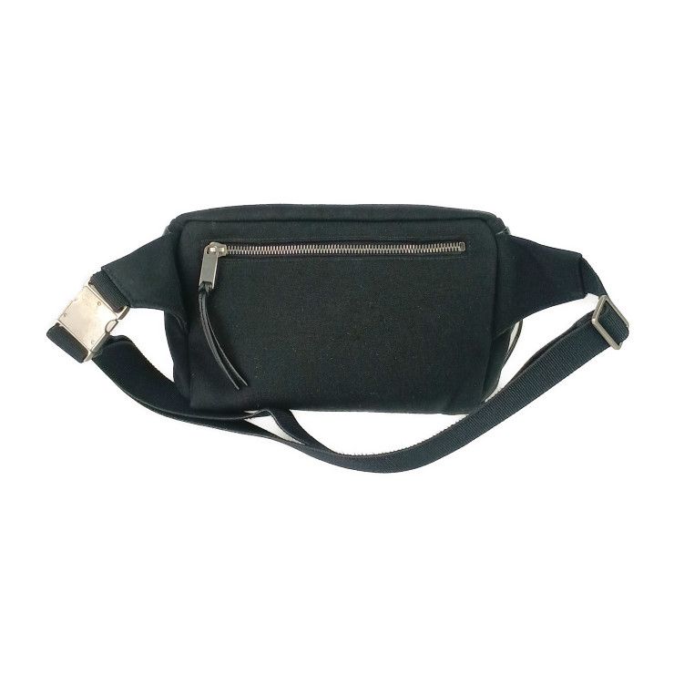 Saint Laurent Paris Waist Bag City Belt Bag 505973 Black Canvas Leather Men