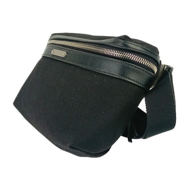 Saint Laurent Paris Waist Bag City Belt Bag 505973 Black Canvas Leather Men
