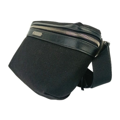 Saint Laurent Paris Waist Bag City Belt Bag 505973 Black Canvas Leather Men