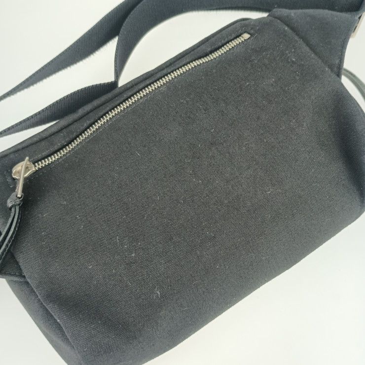 Saint Laurent Paris Waist Bag City Belt Bag 505973 Black Canvas Leather Men