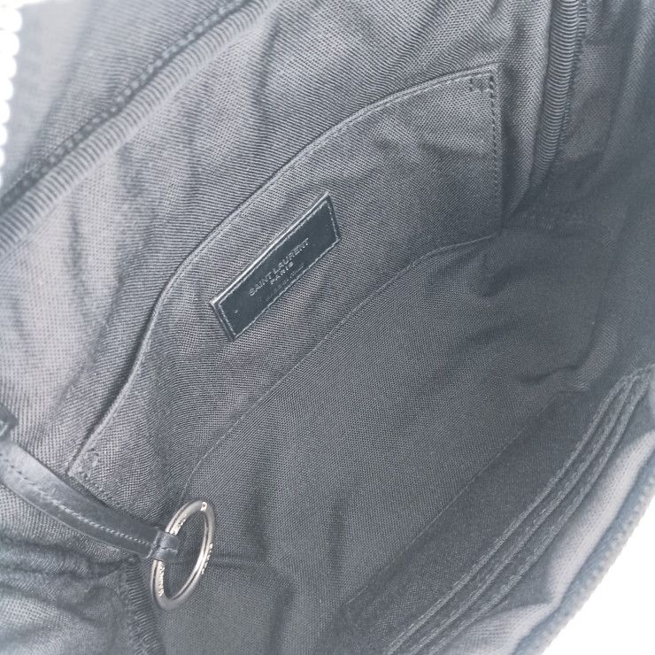 Saint Laurent Paris Waist Bag City Belt Bag 505973 Black Canvas Leather Men