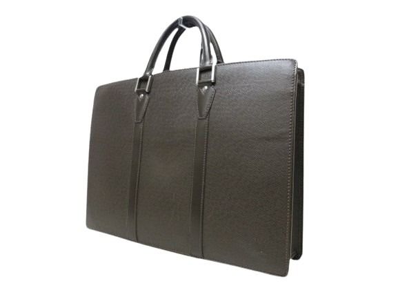 Louis Vuitton Business Bag Porte Documents Rosin M30058 Grizzly Taiga Men's