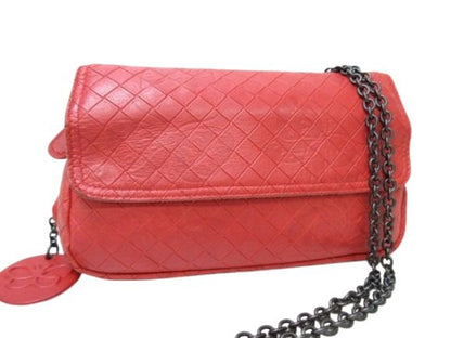 Bottega Veneta Shoulder Bag Intrecciomirage - Red Leather Ladies Chain 2WAY