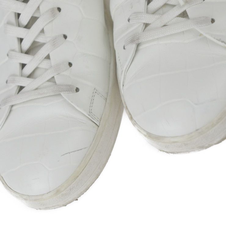 Louis Vuitton Sneakers - Croc Shape Pressed Leather X Rubber White Silver