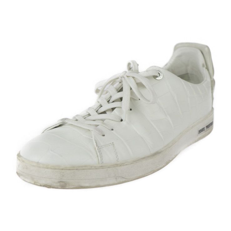 Louis Vuitton Sneakers - Croc Shape Pressed Leather X Rubber White Silver